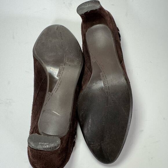 Stuart Weitzman Ankle Boots Suede Brown Women Size 6.5 - Picture 6 of 8